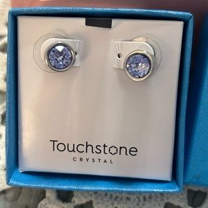 Touchstone Crystal by Swarovski Ice Post Earrings. Used for Display.